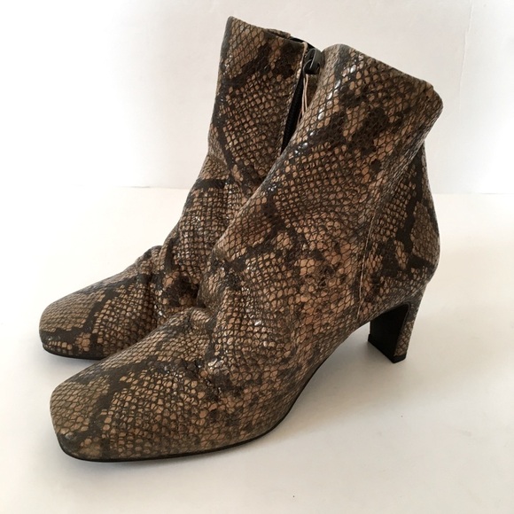 Free People Cybill Heel Brown Leather Ankle Boot - Picture 1 of 15